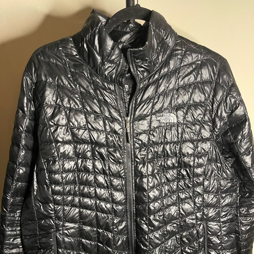 black north face thermoball winter jacket